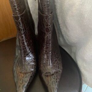 Antonio Melani Brown Leather Heeled Boots